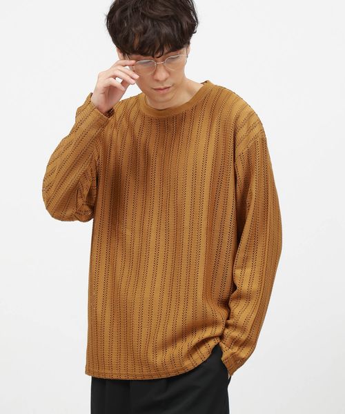 LAKOLE レースアンサンブル長袖T/アウトレット価格 イエロー M メンズインナー ラコレ 142874 and ST アンドエスティ(旧ドットエスティ) LAKOLE レースアンサンブル長袖T/アウトレット価格 イエロー M メンズインナー ラコレ 142874 and ST アンドエスティ(旧ドットエスティ)