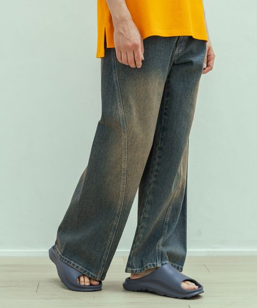 LAKOLE ツイストデザインデニムパンツ ブルー S メンズボトムス ラコレ 143975 and ST アンドエスティ(旧ドットエスティ) LAKOLE ツイストデザインデニムパンツ ブルー S メンズボトムス ラコレ 143975 and ST アンドエスティ(旧ドットエスティ)