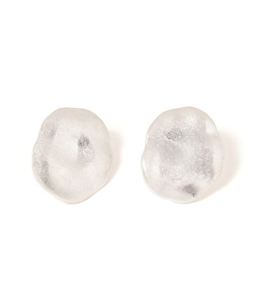 LAKOLE タタキモチーフピアス ホワイト FREE ウィメンズグッズ ラコレ 144547 and ST アンドエスティ（旧ドットエスティ）