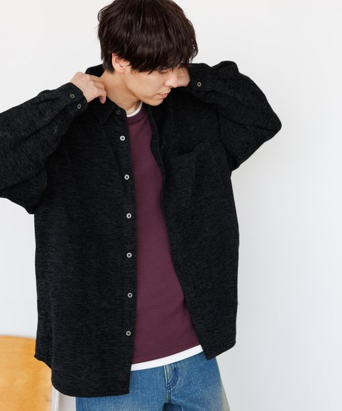 LAKOLE モールシャツ長袖 シルバー M メンズインナー ラコレ 145343 and ST アンドエスティ(旧ドットエスティ) LAKOLE モールシャツ長袖 シルバー M メンズインナー ラコレ 145343 and ST アンドエスティ(旧ドットエスティ)