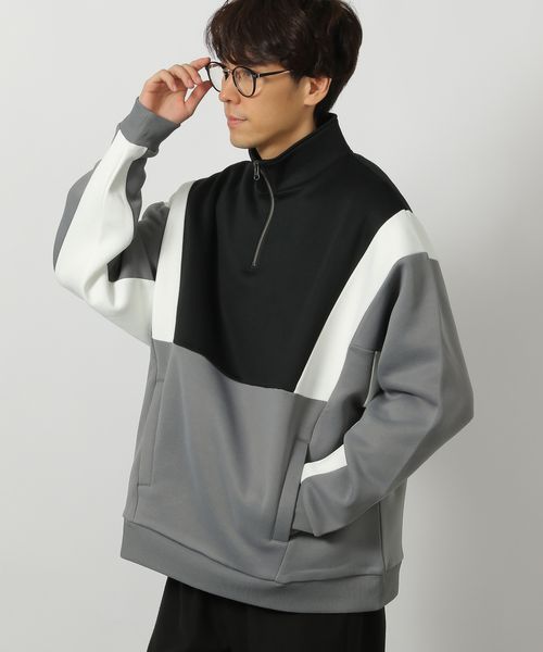 LAKOLE 切替ハーフZIPプルオーバー/アウトレット価格 グレー M メンズインナー ラコレ 147405 and ST アンドエスティ(旧ドットエスティ) LAKOLE 切替ハーフZIPプルオーバー/アウトレット価格 グレー M メンズインナー ラコレ 147405 and ST アンドエスティ(旧ドットエスティ)