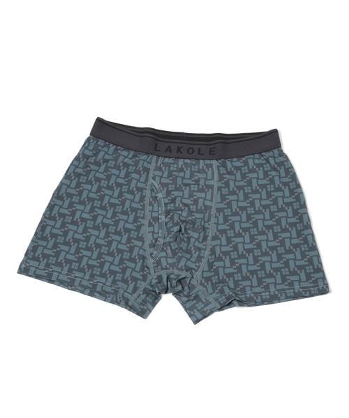 LAKOLE スクエアパターンボクサーパンツ ライトブルー S メンズグッズ ラコレ 148760 and ST アンドエスティ(旧ドットエスティ) LAKOLE スクエアパターンボクサーパンツ ライトブルー S メンズグッズ ラコレ 148760 and ST アンドエスティ(旧ドットエスティ)