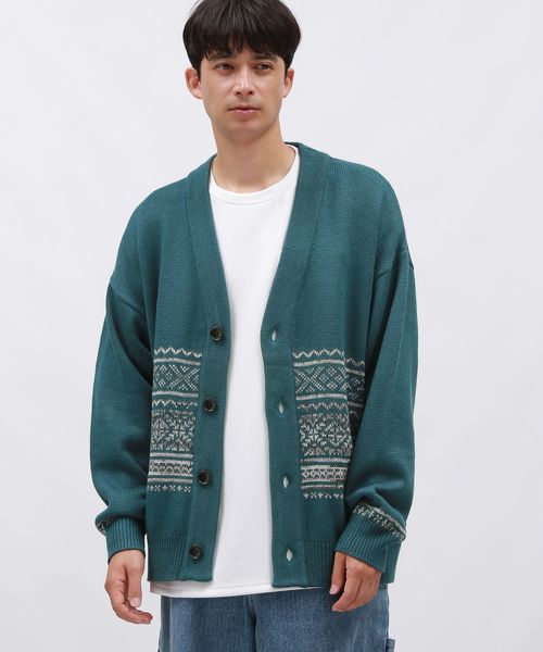 LAKOLE 切替ノルディックカーディガン/アウトレット価格 グリーン L メンズインナー ラコレ 148837 and ST アンドエスティ(旧ドットエスティ) LAKOLE 切替ノルディックカーディガン/アウトレット価格 グリーン L メンズインナー ラコレ 148837 and ST アンドエスティ(旧ドットエスティ)