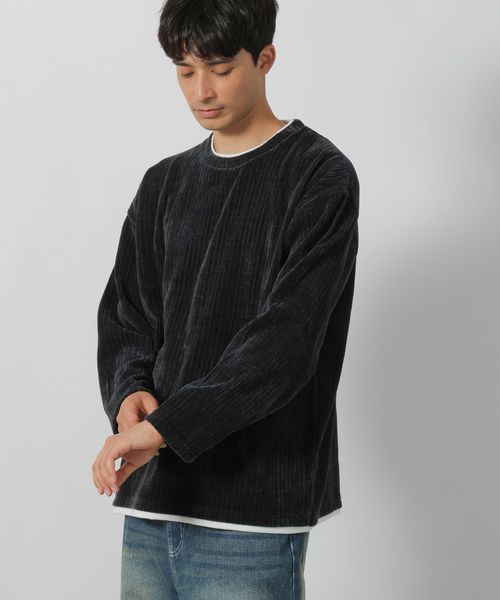 LAKOLE モールレイヤードプルオーバー シルバー M メンズインナー ラコレ 151342 and ST アンドエスティ(旧ドットエスティ) LAKOLE モールレイヤードプルオーバー シルバー M メンズインナー ラコレ 151342 and ST アンドエスティ(旧ドットエスティ)