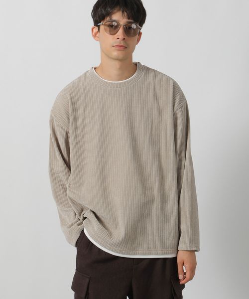 LAKOLE モールレイヤードプルオーバー/アウトレット価格 ベージュ L メンズインナー ラコレ 151342 and ST アンドエスティ(旧ドットエスティ) LAKOLE モールレイヤードプルオーバー/アウトレット価格 ベージュ L メンズインナー ラコレ 151342 and ST アンドエスティ(旧ドットエスティ)