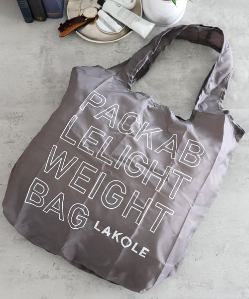 LAKOLE ロゴエコバッグ レジャー用品 グレー FREE ラコレ 152317 and ST アンドエスティ(旧ドットエスティ) LAKOLE ロゴエコバッグ レジャー用品 グレー FREE ラコレ 152317 and ST アンドエスティ(旧ドットエスティ)