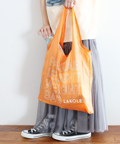 LAKOLE ロゴエコバッグ レジャー用品 オレンジ FREE ラコレ 152317 and ST アンドエスティ(旧ドットエスティ) LAKOLE ロゴエコバッグ レジャー用品 オレンジ FREE ラコレ 152317 and ST アンドエスティ(旧ドットエスティ)