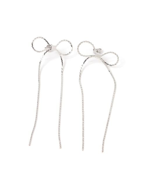 LAKOLE 足長リボンピアス ホワイト FREE ウィメンズグッズ ラコレ 156385 and ST アンドエスティ(旧ドットエスティ) LAKOLE 足長リボンピアス ホワイト FREE ウィメンズグッズ ラコレ 156385 and ST アンドエスティ(旧ドットエスティ)