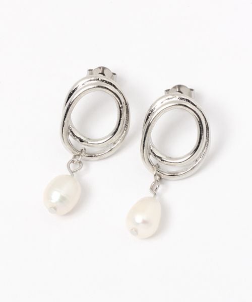 LAKOLE スピンメタルパールピアス ホワイト FREE ウィメンズグッズ ラコレ 173967 and ST アンドエスティ(旧ドットエスティ) LAKOLE スピンメタルパールピアス ホワイト FREE ウィメンズグッズ ラコレ 173967 and ST アンドエスティ(旧ドットエスティ)