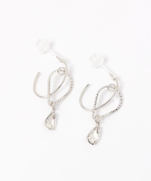 LAKOLE ビジュー2連フープ樹脂ピアス ホワイト FREE ウィメンズグッズ ラコレ 178682 and ST アンドエスティ(旧ドットエスティ) LAKOLE ビジュー2連フープ樹脂ピアス ホワイト FREE ウィメンズグッズ ラコレ 178682 and ST アンドエスティ(旧ドットエスティ)