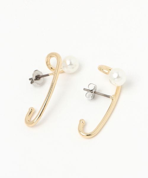 LAKOLE パールイヤーラインピアス ホワイト FREE ウィメンズグッズ ラコレ 183665 and ST アンドエスティ(旧ドットエスティ) LAKOLE パールイヤーラインピアス ホワイト FREE ウィメンズグッズ ラコレ 183665 and ST アンドエスティ(旧ドットエスティ)