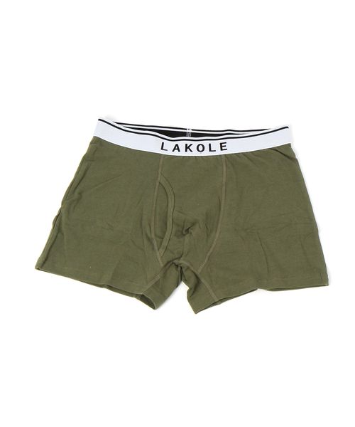 LAKOLE コットンロゴ無地ボクサーパンツ カーキ L メンズグッズ ラコレ 194361 and ST アンドエスティ(旧ドットエスティ) LAKOLE コットンロゴ無地ボクサーパンツ カーキ L メンズグッズ ラコレ 194361 and ST アンドエスティ(旧ドットエスティ)