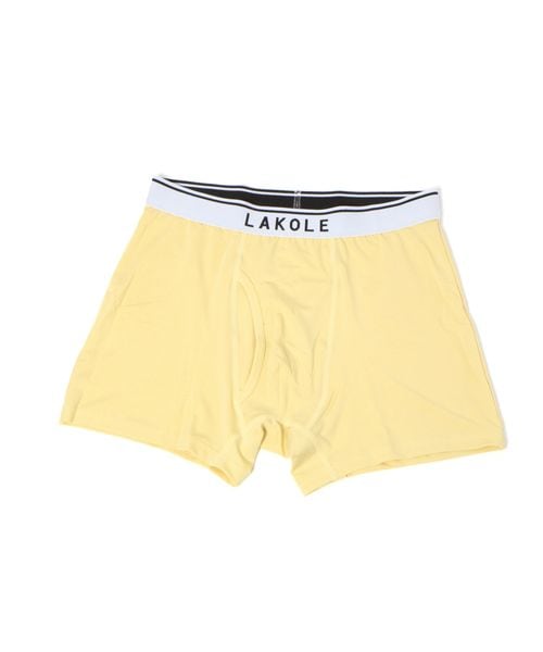 LAKOLE 無地ロゴボクサーパンツ イエロー S メンズグッズ ラコレ 194366 and ST アンドエスティ(旧ドットエスティ) LAKOLE 無地ロゴボクサーパンツ イエロー S メンズグッズ ラコレ 194366 and ST アンドエスティ(旧ドットエスティ)