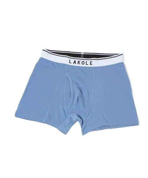 LAKOLE 無地ロゴボクサーパンツ ライトブルー S メンズグッズ ラコレ 194366 and ST アンドエスティ(旧ドットエスティ) LAKOLE 無地ロゴボクサーパンツ ライトブルー S メンズグッズ ラコレ 194366 and ST アンドエスティ(旧ドットエスティ)