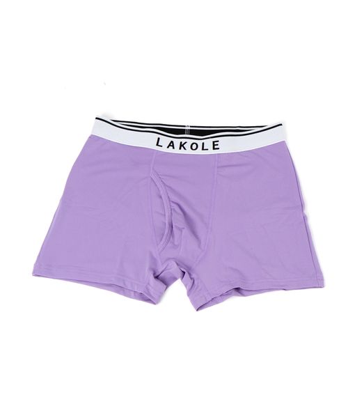 LAKOLE 無地ロゴボクサーパンツ パープル M メンズグッズ ラコレ 194366 and ST アンドエスティ(旧ドットエスティ) LAKOLE 無地ロゴボクサーパンツ パープル M メンズグッズ ラコレ 194366 and ST アンドエスティ(旧ドットエスティ)