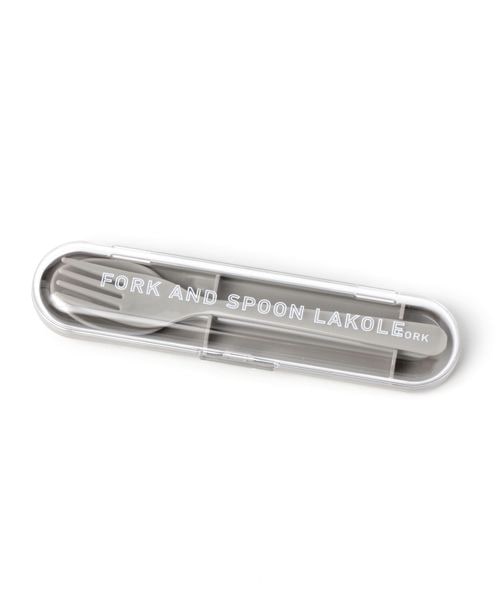 LAKOLE オーバルカトラリーセット ランチ用品 グレー FREE ラコレ 196331 and ST アンドエスティ(旧ドットエスティ) LAKOLE オーバルカトラリーセット ランチ用品 グレー FREE ラコレ 196331 and ST アンドエスティ(旧ドットエスティ)