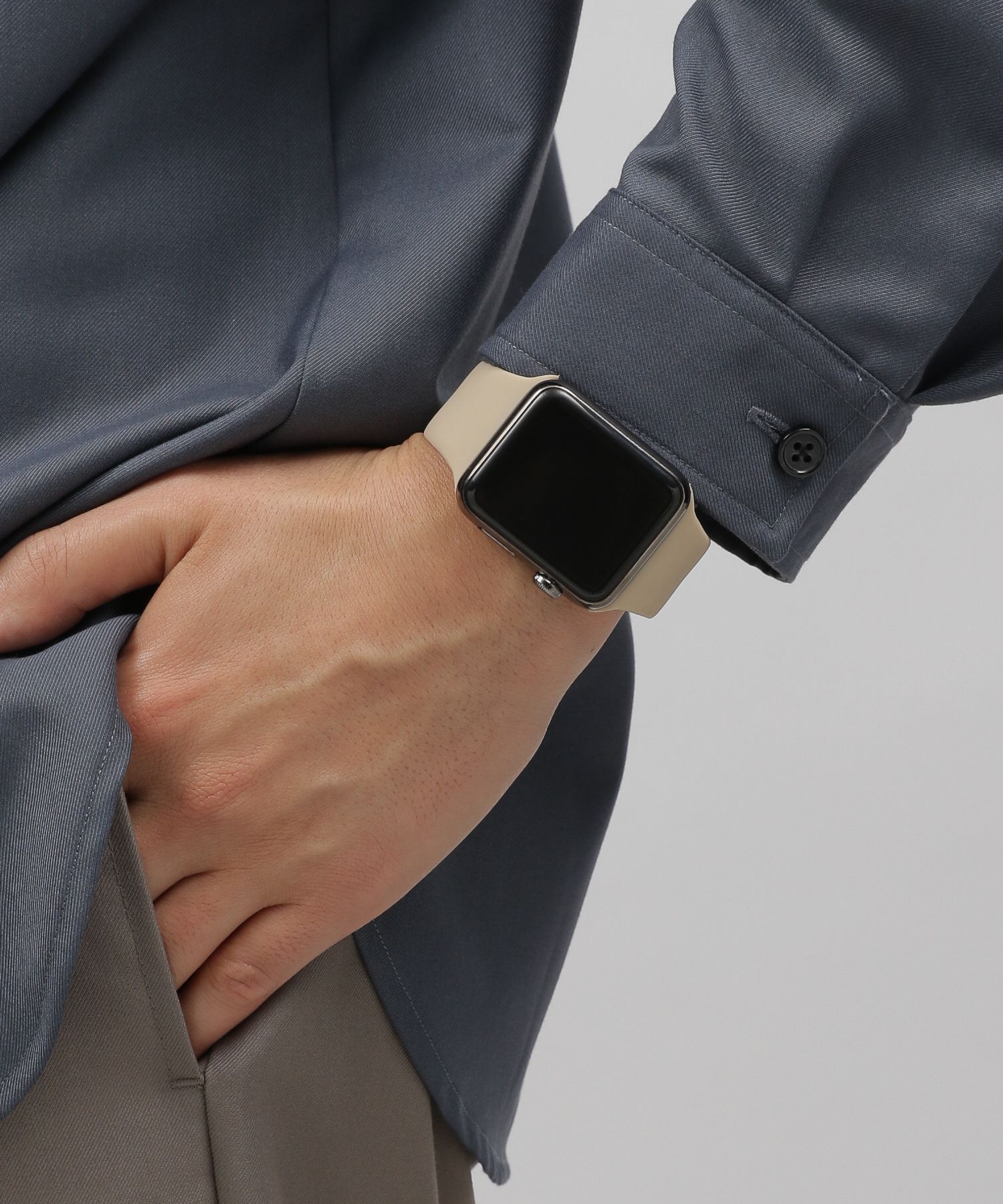 Apple watch シリコンバンド 38 40 41mm ベルト m1w - ラバーベルト