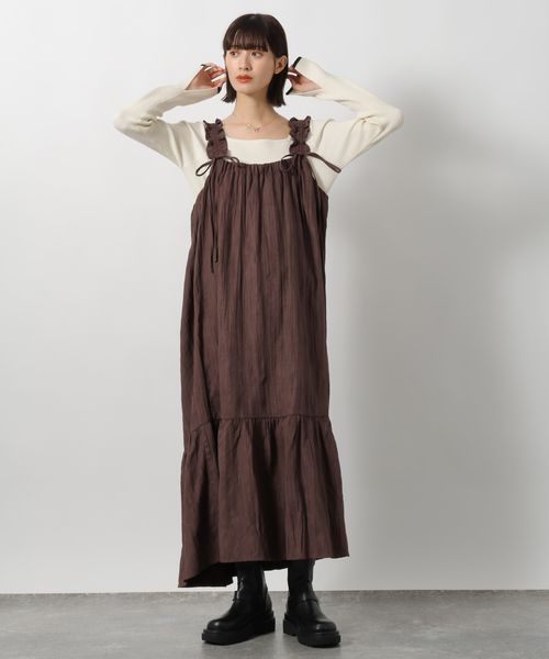 LAKOLE スエードライククリンクルワンピース/アウトレット価格 ライトベージュ S ウィメンズワンピース&チュニック ラコレ 234621 and ST アンドエスティ(旧ドットエスティ) LAKOLE スエードライククリンクルワンピース/アウトレット価格 ライトベージュ S ウィメンズワンピース&チュニック ラコレ 234621 and ST アンドエスティ(旧ドットエスティ)