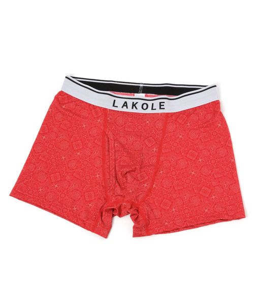 LAKOLE ペイズリー柄ボクサーパンツ レッド S メンズグッズ ラコレ 255387 and ST アンドエスティ(旧ドットエスティ) LAKOLE ペイズリー柄ボクサーパンツ レッド S メンズグッズ ラコレ 255387 and ST アンドエスティ(旧ドットエスティ)