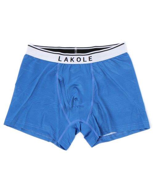 LAKOLE ボーダー柄ボクサーパンツ ライトブルー M メンズグッズ ラコレ 266479 and ST アンドエスティ(旧ドットエスティ) LAKOLE ボーダー柄ボクサーパンツ ライトブルー M メンズグッズ ラコレ 266479 and ST アンドエスティ(旧ドットエスティ)