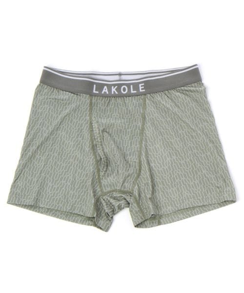 LAKOLE ジオメトリック柄ボクサーパンツ グリーン M メンズグッズ ラコレ 266480 and ST アンドエスティ(旧ドットエスティ) LAKOLE ジオメトリック柄ボクサーパンツ グリーン M メンズグッズ ラコレ 266480 and ST アンドエスティ(旧ドットエスティ)