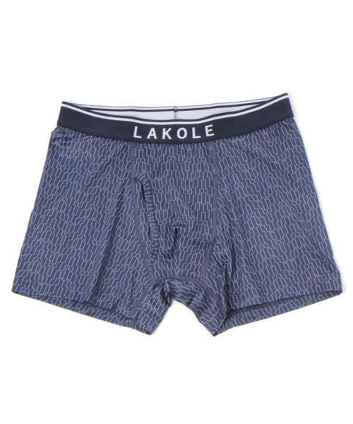 LAKOLE ジオメトリック柄ボクサーパンツ ネイビー S メンズグッズ ラコレ 266480 and ST アンドエスティ(旧ドットエスティ) LAKOLE ジオメトリック柄ボクサーパンツ ネイビー S メンズグッズ ラコレ 266480 and ST アンドエスティ(旧ドットエスティ)
