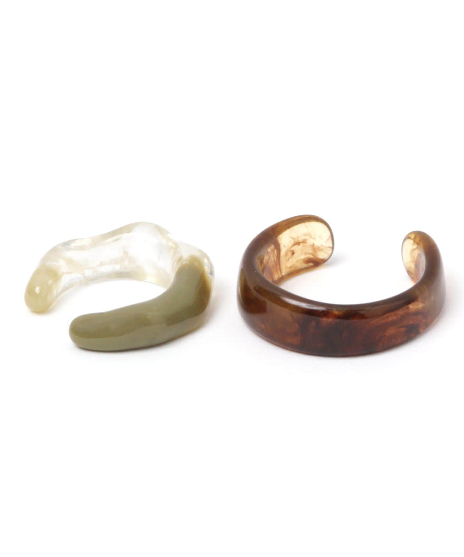 New‼︎ べっ甲(本物)×アクリル異素材イヤーカフ¥3200