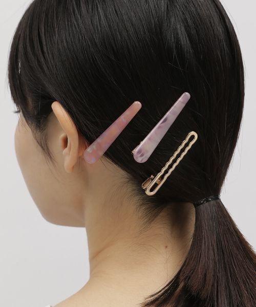 LAKOLE メタル×アセチヘアピン3点SET ライトベージュ FREE ウィメンズグッズ ラコレ 269842 and ST アンドエスティ(旧ドットエスティ) LAKOLE メタル×アセチヘアピン3点SET ライトベージュ FREE ウィメンズグッズ ラコレ 269842 and ST アンドエスティ(旧ドットエスティ)