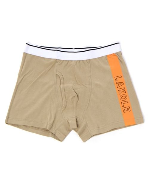 LAKOLE コットンラインロゴボクサーパンツ ブラウン S メンズグッズ ラコレ 272261 and ST アンドエスティ(旧ドットエスティ) LAKOLE コットンラインロゴボクサーパンツ ブラウン S メンズグッズ ラコレ 272261 and ST アンドエスティ(旧ドットエスティ)