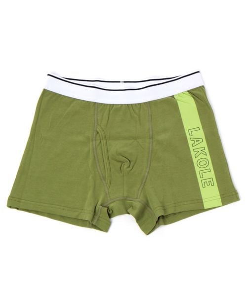 LAKOLE コットンラインロゴボクサーパンツ グリーン S メンズグッズ ラコレ 272261 and ST アンドエスティ(旧ドットエスティ) LAKOLE コットンラインロゴボクサーパンツ グリーン S メンズグッズ ラコレ 272261 and ST アンドエスティ(旧ドットエスティ)