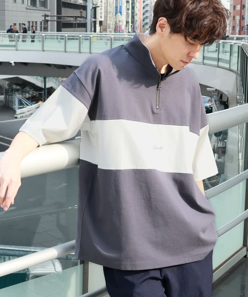 LAKOLE パネルハーフZIPロゴT ライトグレー XL メンズインナー ラコレ 283481 and ST アンドエスティ(旧ドットエスティ) LAKOLE パネルハーフZIPロゴT ライトグレー XL メンズインナー ラコレ 283481 and ST アンドエスティ(旧ドットエスティ)