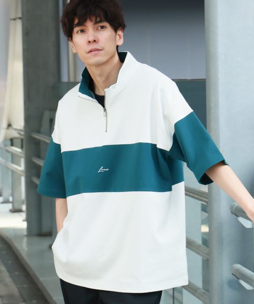 LAKOLE パネルハーフZIPロゴT グリーン XL メンズインナー ラコレ 283481 and ST アンドエスティ(旧ドットエスティ) LAKOLE パネルハーフZIPロゴT グリーン XL メンズインナー ラコレ 283481 and ST アンドエスティ(旧ドットエスティ)