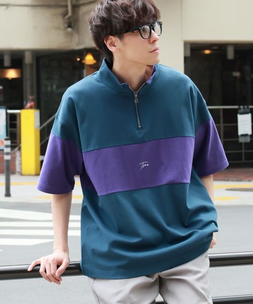 LAKOLE パネルハーフZIPロゴT パープル XL メンズインナー ラコレ 283481 and ST アンドエスティ(旧ドットエスティ) LAKOLE パネルハーフZIPロゴT パープル XL メンズインナー ラコレ 283481 and ST アンドエスティ(旧ドットエスティ)