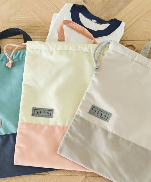 LAKOLE 【らこれキッズ】フラット巾着バッグ ベビー&キッズ ピンク FREE ラコレ 286197 and ST アンドエスティ(旧ドットエスティ) LAKOLE 【らこれキッズ】フラット巾着バッグ ベビー&キッズ ピンク FREE ラコレ 286197 and ST アンドエスティ(旧ドットエスティ)