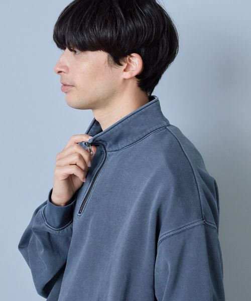 LAKOLE ウォッシュドハーフZIP ネイビー M メンズインナー ラコレ 287577 and ST アンドエスティ(旧ドットエスティ) LAKOLE ウォッシュドハーフZIP ネイビー M メンズインナー ラコレ 287577 and ST アンドエスティ(旧ドットエスティ)