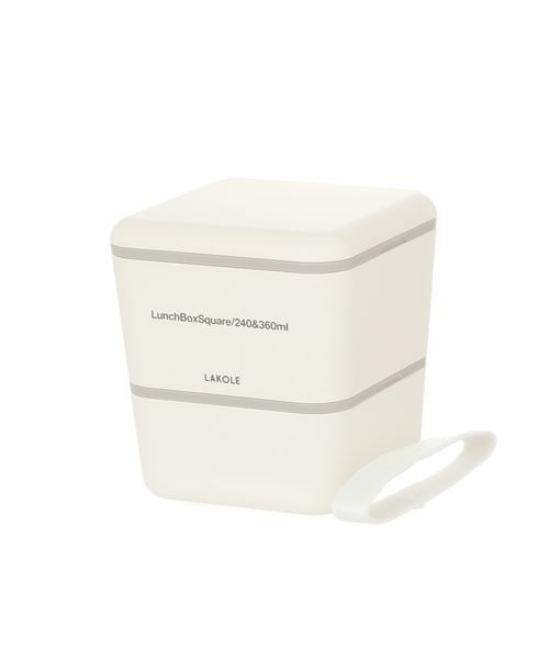 LAKOLE 2段スクエアランチボックス ランチ用品 ベージュ FREE ラコレ 287592 and ST アンドエスティ(旧ドットエスティ) LAKOLE 2段スクエアランチボックス ランチ用品 ベージュ FREE ラコレ 287592 and ST アンドエスティ(旧ドットエスティ)