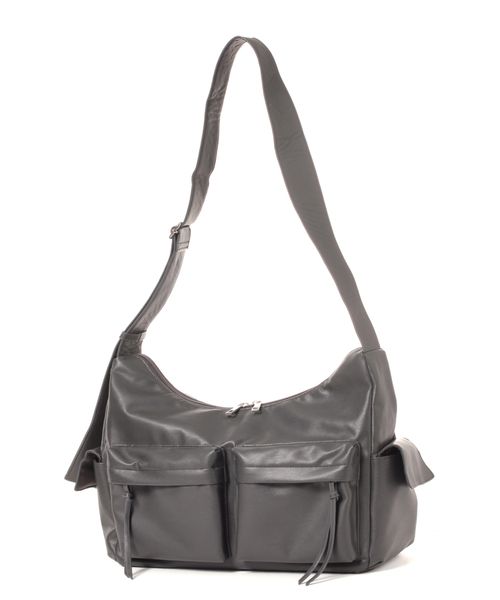 LAKOLE フェイクレザーマルチポケットワンショルダーバッグ グレー FREE メンズグッズ ラコレ 288638 and ST アンドエスティ(旧ドットエスティ) LAKOLE フェイクレザーマルチポケットワンショルダーバッグ グレー FREE メンズグッズ ラコレ 288638 and ST アンドエスティ(旧ドットエスティ)