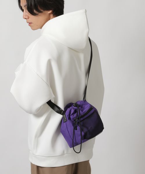 LAKOLE メッシュコンビ巾着ショルダーバッグ パープル FREE メンズグッズ ラコレ 288642 and ST アンドエスティ(旧ドットエスティ) LAKOLE メッシュコンビ巾着ショルダーバッグ パープル FREE メンズグッズ ラコレ 288642 and ST アンドエスティ(旧ドットエスティ)