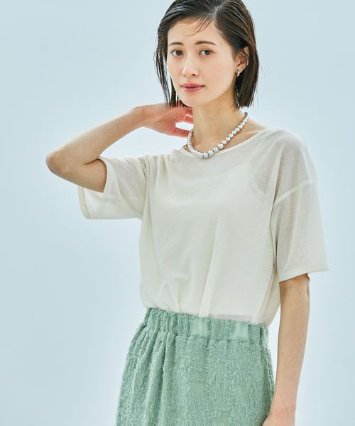 LAKOLE 【欠品カラー追加予約開始】スラブシアー半袖T ライトグレー FREE ウィメンズインナー ラコレ 289662 and ST アンドエスティ(旧ドットエスティ) LAKOLE 【欠品カラー追加予約開始】スラブシアー半袖T ライトグレー FREE ウィメンズインナー ラコレ 289662 and ST アンドエスティ(旧ドットエスティ)