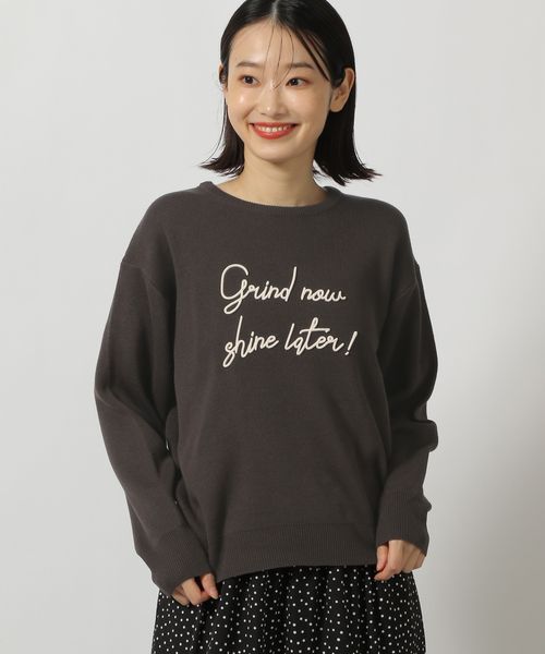 LAKOLE 刺繍ロゴニットプルオーバー チャコールグレー FREE ウィメンズインナー ラコレ 289668 and ST アンドエスティ(旧ドットエスティ) LAKOLE 刺繍ロゴニットプルオーバー チャコールグレー FREE ウィメンズインナー ラコレ 289668 and ST アンドエスティ(旧ドットエスティ)