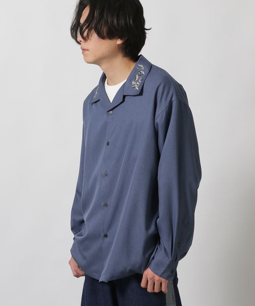 LAKOLE フラワー刺繍シャツ ライトブルー M メンズインナー ラコレ 291756 and ST アンドエスティ(旧ドットエスティ) LAKOLE フラワー刺繍シャツ ライトブルー M メンズインナー ラコレ 291756 and ST アンドエスティ(旧ドットエスティ)
