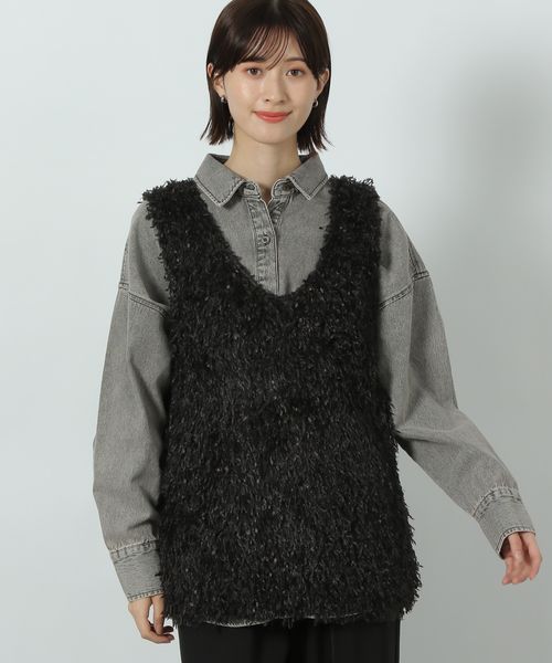 LAKOLE フリンジベスト シルバー FREE ウィメンズインナー ラコレ 291819 and ST アンドエスティ(旧ドットエスティ) LAKOLE フリンジベスト シルバー FREE ウィメンズインナー ラコレ 291819 and ST アンドエスティ(旧ドットエスティ)