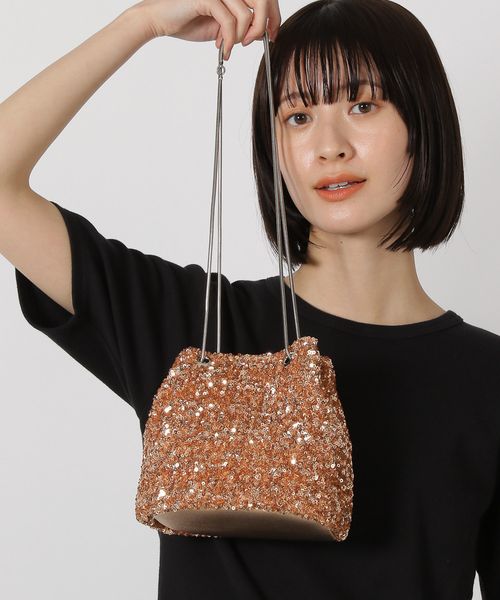 LAKOLE スパンコール巾着ショルダーバッグ3 ピンク FREE ウィメンズグッズ ラコレ 291939 and ST アンドエスティ(旧ドットエスティ) LAKOLE スパンコール巾着ショルダーバッグ3 ピンク FREE ウィメンズグッズ ラコレ 291939 and ST アンドエスティ(旧ドットエスティ)