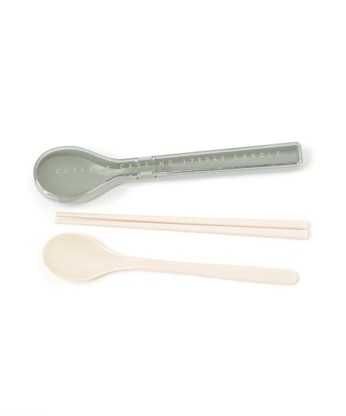 LAKOLE スプーン&お箸セット ランチ用品 グリーン FREE ラコレ 293825 and ST アンドエスティ(旧ドットエスティ) LAKOLE スプーン&お箸セット ランチ用品 グリーン FREE ラコレ 293825 and ST アンドエスティ(旧ドットエスティ)