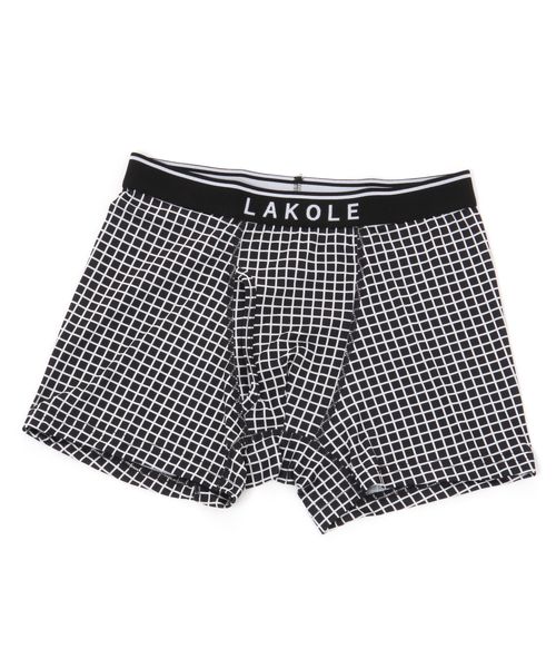 LAKOLE チェック柄ボクサーパンツ シルバー S メンズグッズ ラコレ 299333 and ST アンドエスティ(旧ドットエスティ) LAKOLE チェック柄ボクサーパンツ シルバー S メンズグッズ ラコレ 299333 and ST アンドエスティ(旧ドットエスティ)