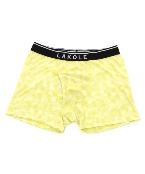 LAKOLE タイダイ柄×ロゴボクサーパンツ イエロー S メンズグッズ ラコレ 299336 and ST アンドエスティ(旧ドットエスティ) LAKOLE タイダイ柄×ロゴボクサーパンツ イエロー S メンズグッズ ラコレ 299336 and ST アンドエスティ(旧ドットエスティ)