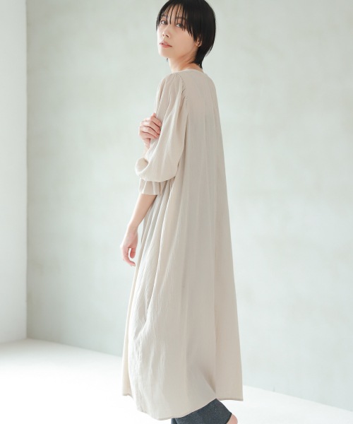 楊柳クレープカフタンワンピース 公式 ラコレ Lakole 通販