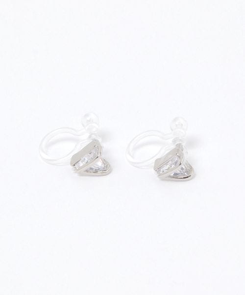 LAKOLE トライアングルビジューノンホールピアス ホワイト FREE ウィメンズグッズ ラコレ 318566 and ST アンドエスティ(旧ドットエスティ) LAKOLE トライアングルビジューノンホールピアス ホワイト FREE ウィメンズグッズ ラコレ 318566 and ST アンドエスティ(旧ドットエスティ)