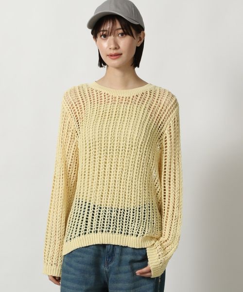 LAKOLE メッシュニットプルオーバー イエロー FREE ウィメンズインナー ラコレ 318995 and ST アンドエスティ(旧ドットエスティ) LAKOLE メッシュニットプルオーバー イエロー FREE ウィメンズインナー ラコレ 318995 and ST アンドエスティ(旧ドットエスティ)