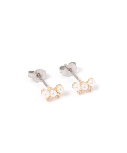 LAKOLE 3プチパールピアス ホワイト FREE ウィメンズグッズ ラコレ 320307 and ST アンドエスティ(旧ドットエスティ) LAKOLE 3プチパールピアス ホワイト FREE ウィメンズグッズ ラコレ 320307 and ST アンドエスティ(旧ドットエスティ)